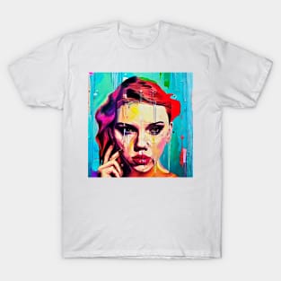 Portrait of Scarlett  Johansson T-Shirt